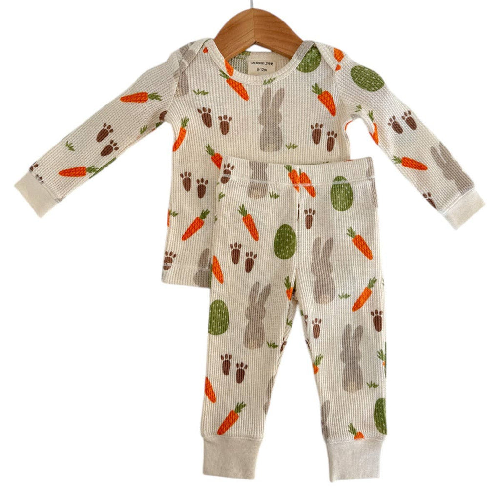 Organic Waffle 2-Piece Set, Cottontail