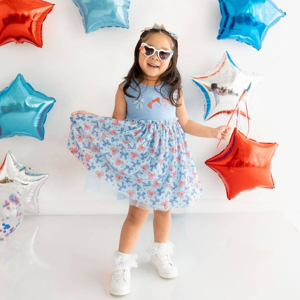 Patriotic Bow Tank Tutu Dress - 4th of July