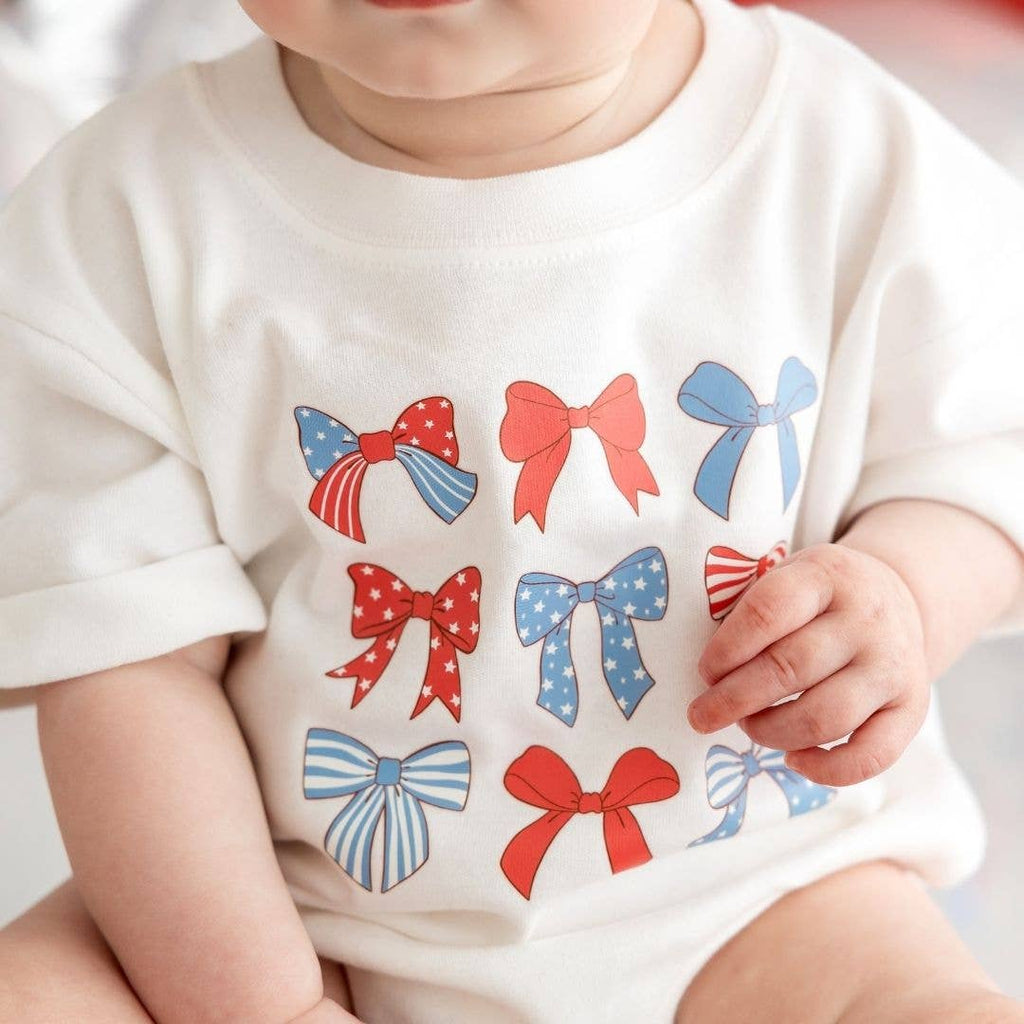 Patriotic Cutie Short Sleeve Romper