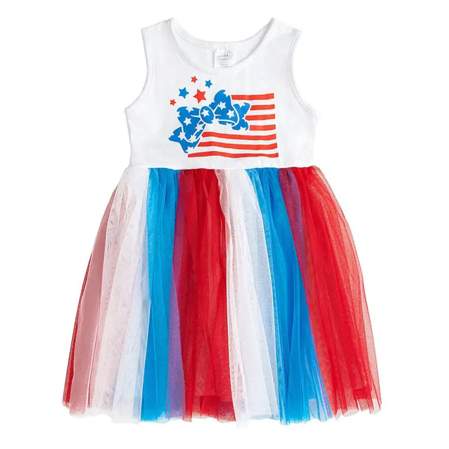 Patriotic Fairy Dress, Red + White + Blue / 3T Patriotic Fairy Dress, Red + White + Blue / 3T