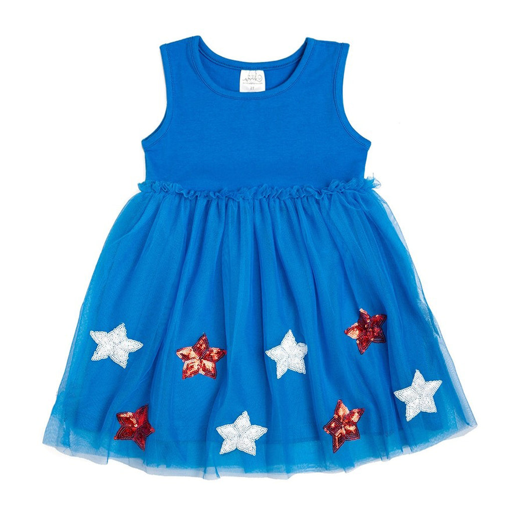 Patriotic Star Tank Tutu Dress - Kids 4th of July Dress