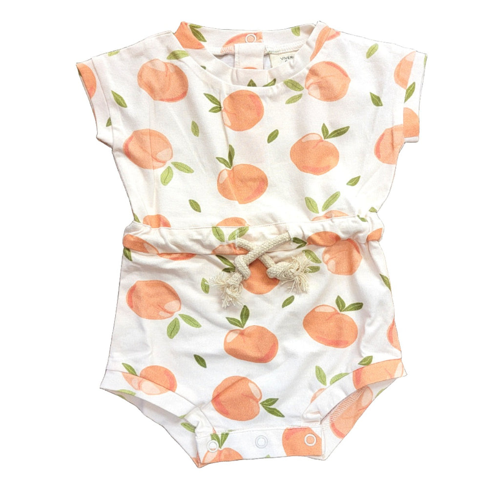 Peaches Tie Baby Playsuit Romper