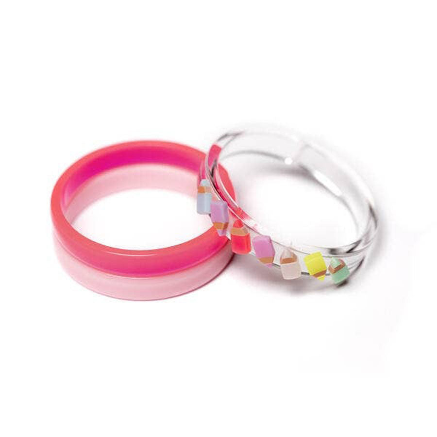 Pencil Neon Pastel Color Bangles Set-JEWELRY-Lilies & Roses-Joannas Cuties