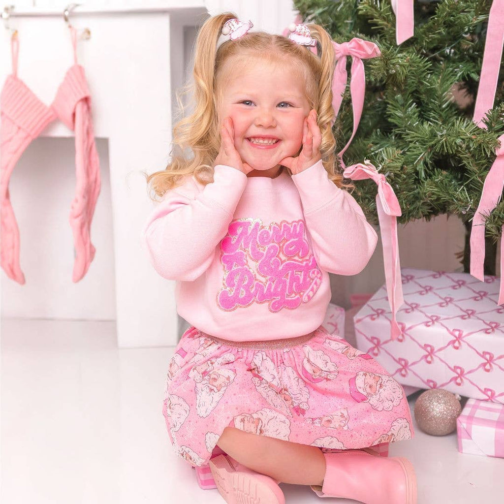 Pink Christmas Santa Hat Clip Set