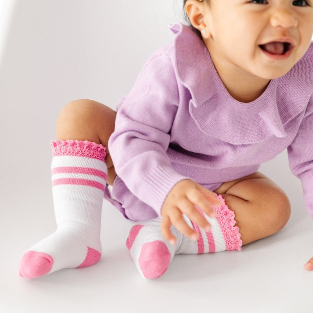 Pixie Stripe Knee High Socks 3-Pack-SOCKS, TIGHTS & LEG WARMERS-Little Stocking Co.-Joannas Cuties