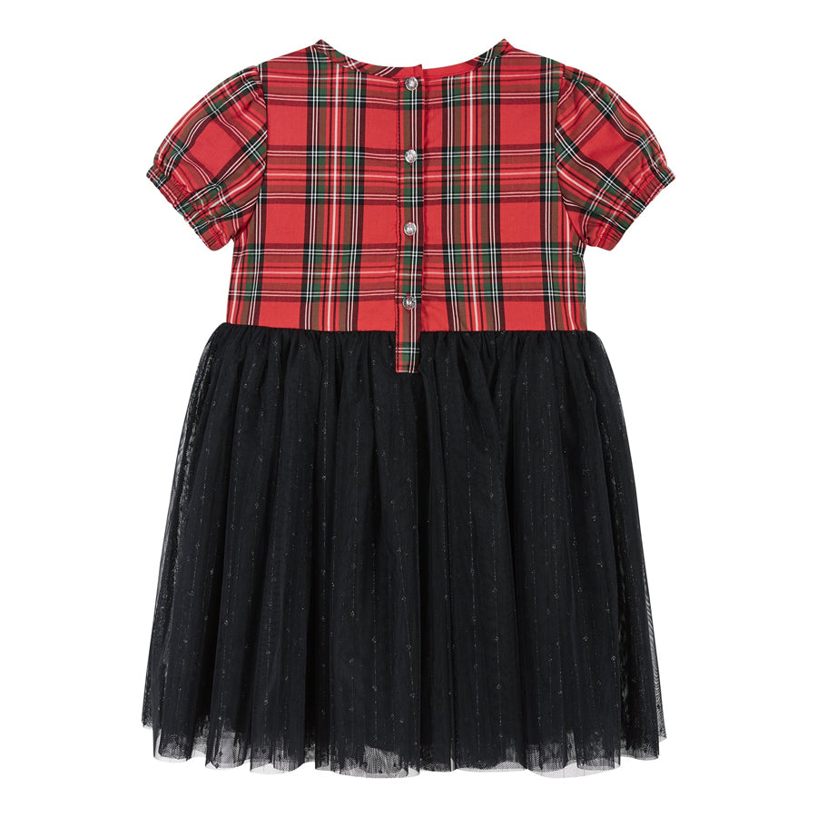 Plaid Tulle Dress - Red & Green-DRESSES & SKIRTS-Andy & Evan-Joannas Cuties