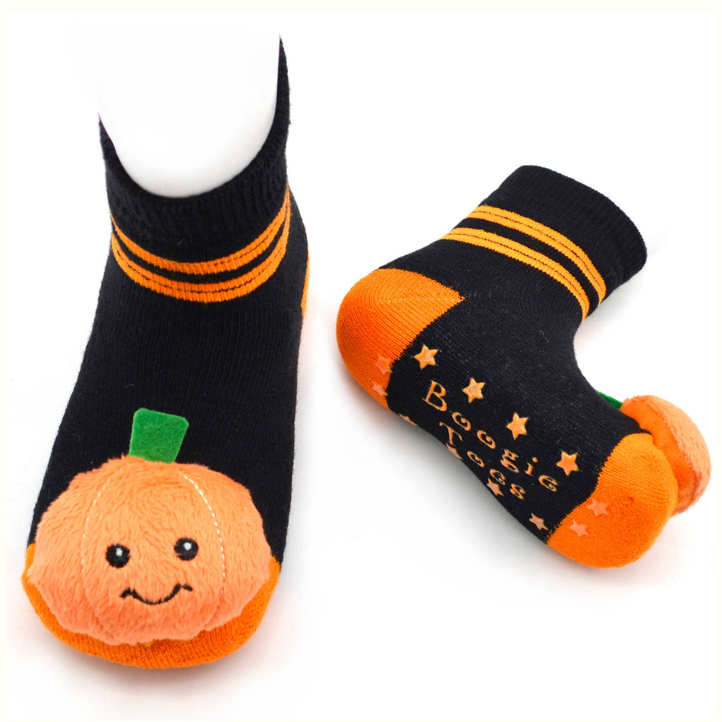 Pumpkin Halloween Boogie Toes Rattle Socks