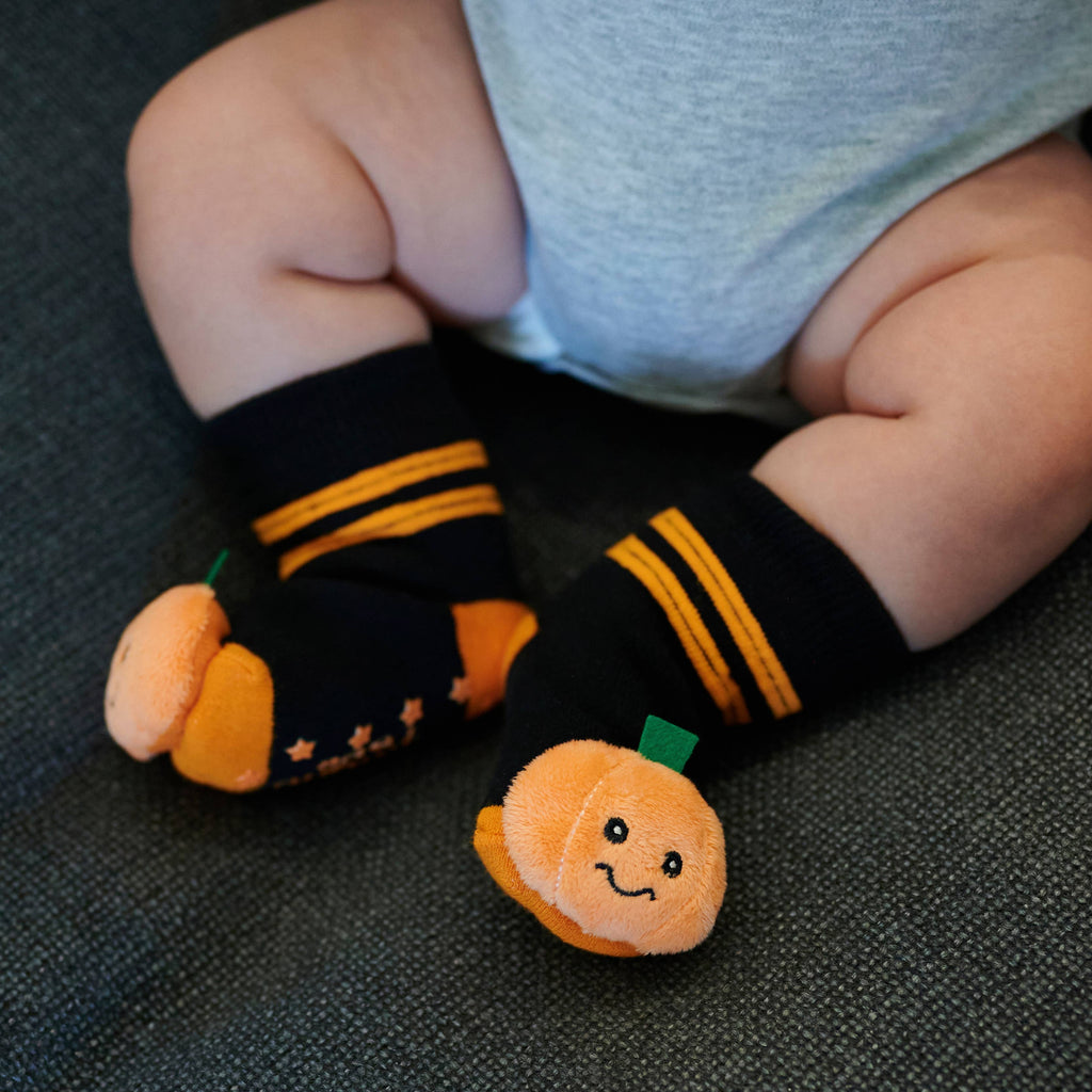 Pumpkin Halloween Boogie Toes Rattle Socks