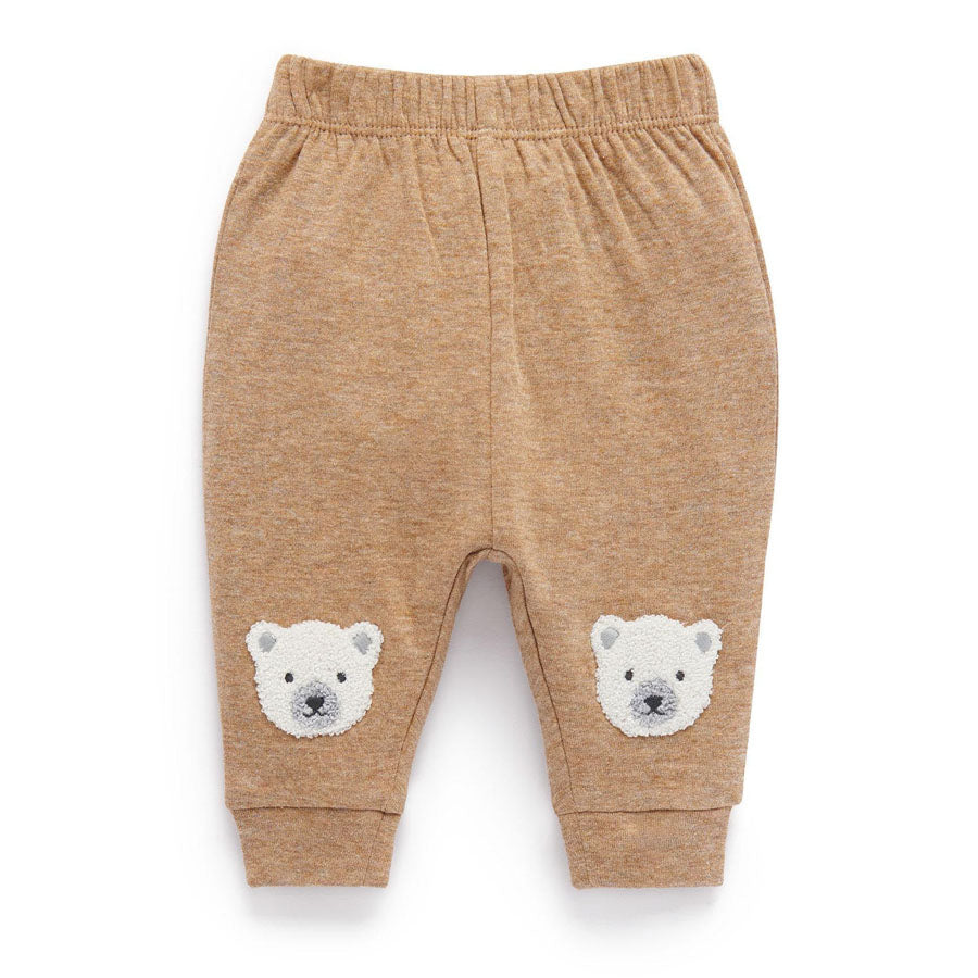Polar Bear Knee Patch Leggings-BOTTOMS-Purebaby-Joannas Cuties