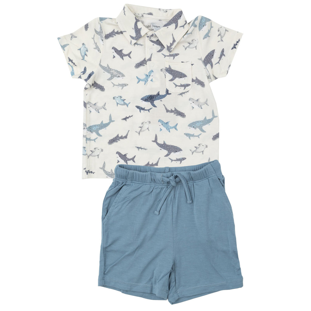 Polo Shirt & Short Set - Sharks