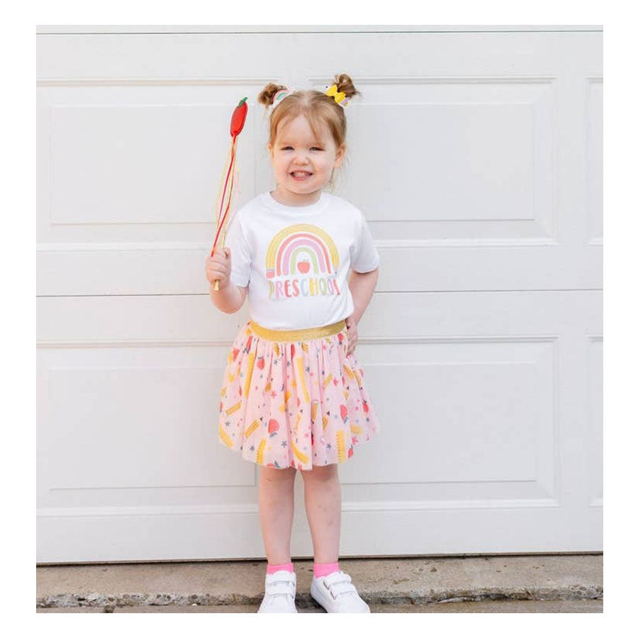 Preschool Pencil Rainbow Shirt-TOPS-Sweet Wink-Joannas Cuties