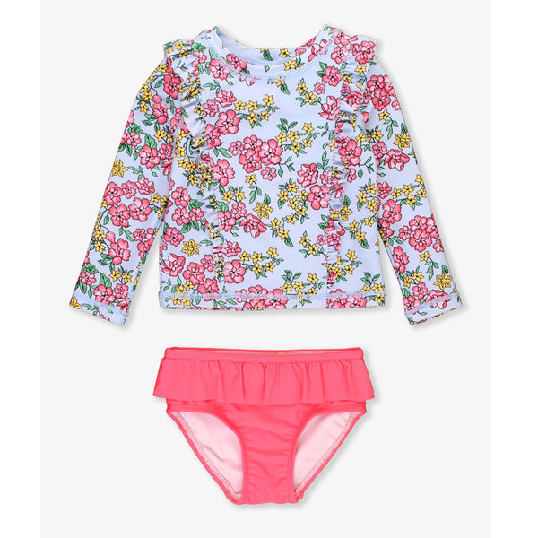 Princess Seam Ruffle Rash Guard 2-Piece