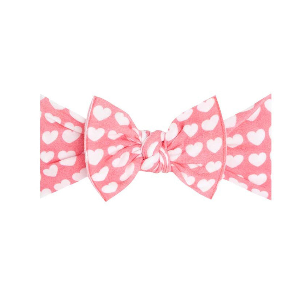 Printed Knot Dreamboat - Pink & White Hearts-HEADBANDS-Baby Bling-Joannas Cuties