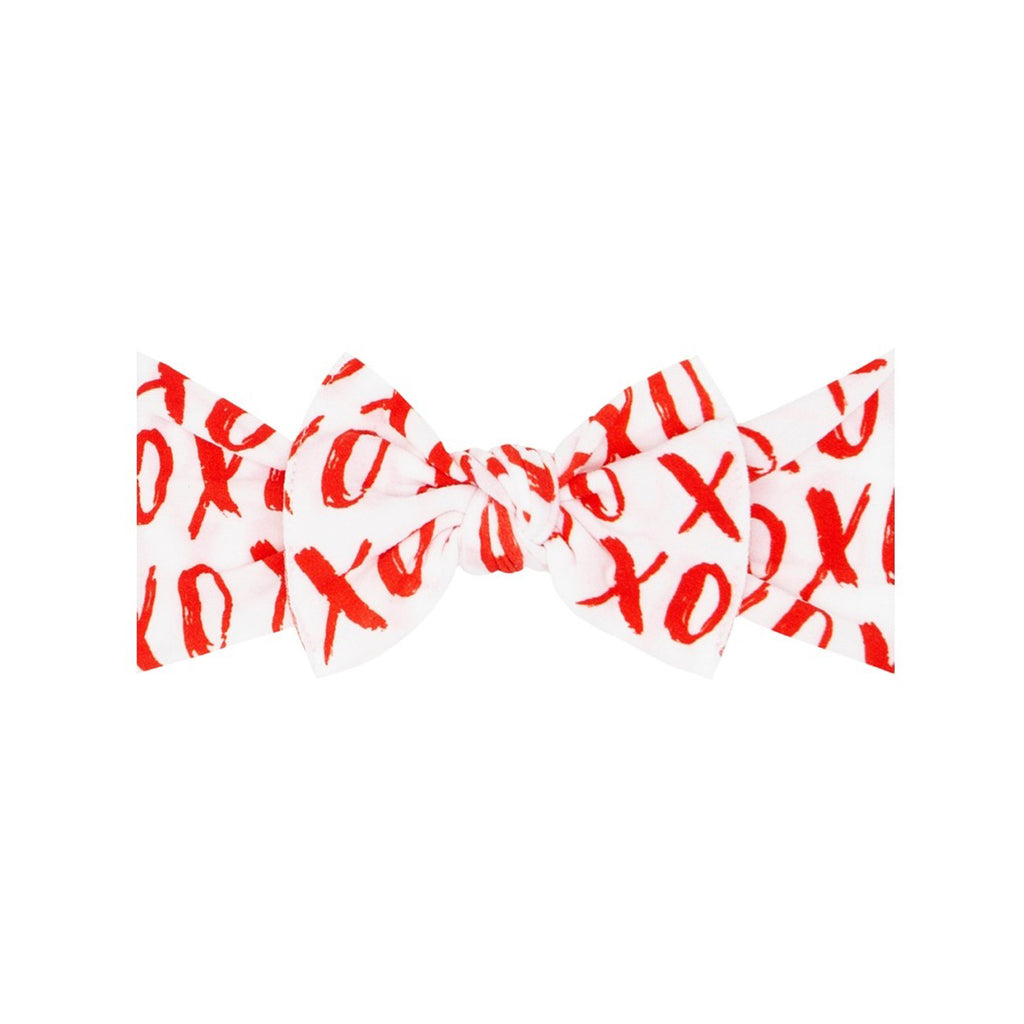 Printed Knot - Red Xoxo-HEADBANDS-Baby Bling-Joannas Cuties