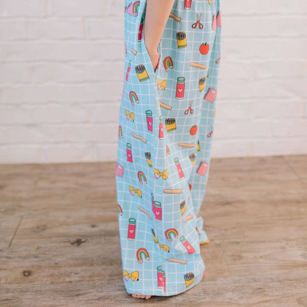 Puff Leggy Romper in Back To School