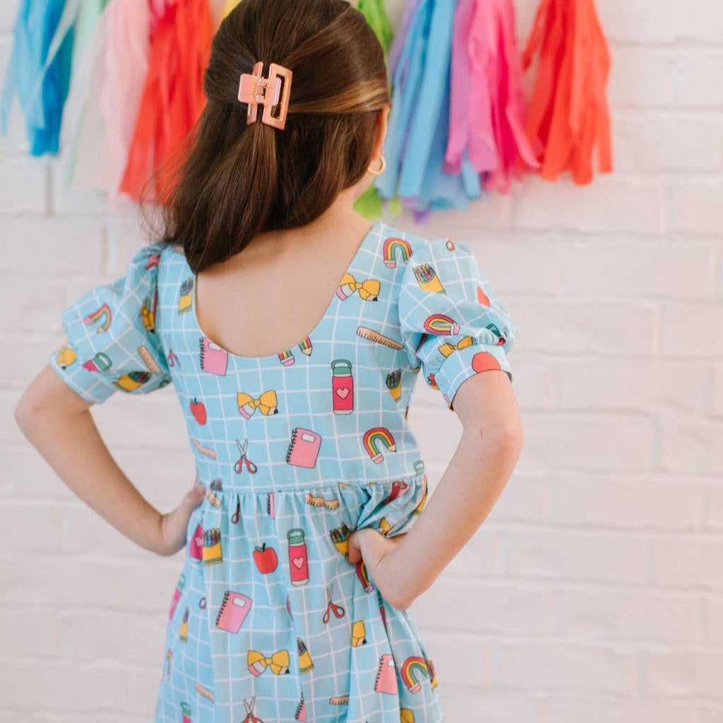 Puff Leggy Romper in Back To School