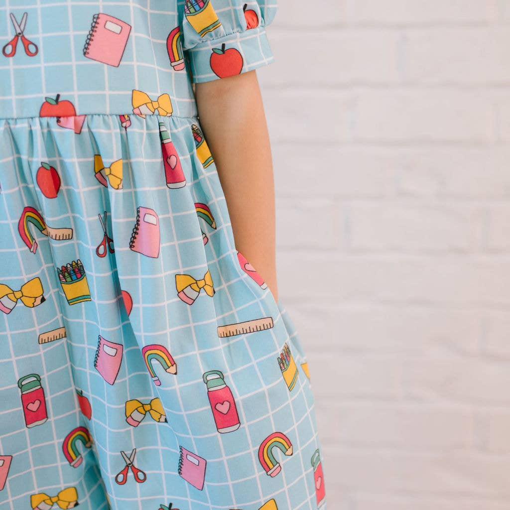 Puff Leggy Romper in Back To School