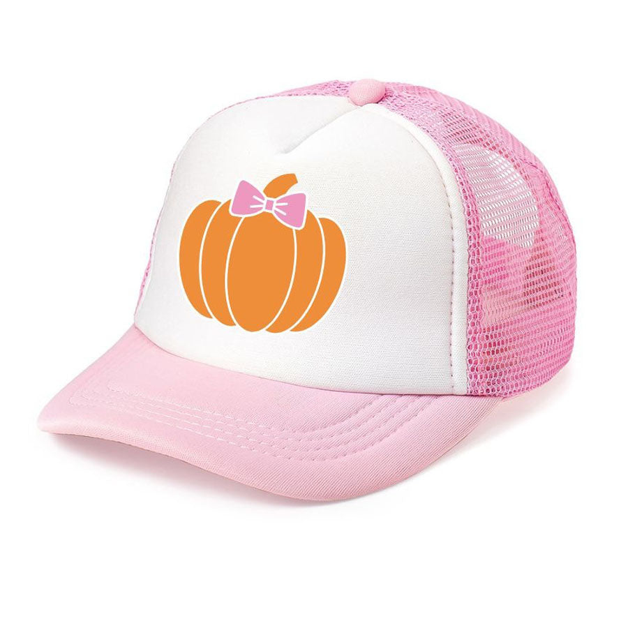 Pumpkin Bow Trucker Hat-SUN HATS-Sweet Wink-Joannas Cuties