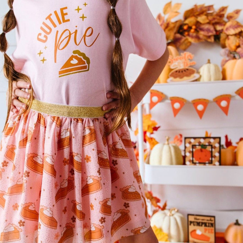 Pumpkin Pie Thanksgiving Tutu-DRESSES & SKIRTS-Sweet Wink-Joannas Cuties