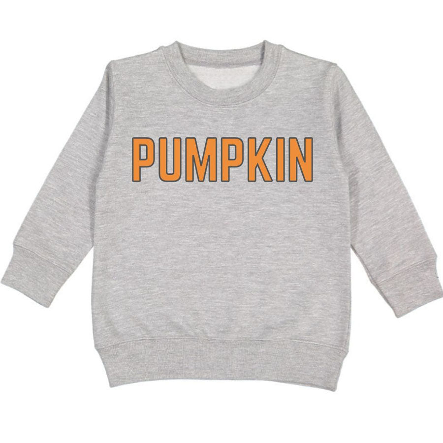 Pumpkin Sweatshirt - Gray-SWEATSHIRTS & HOODIES-Sweet Wink-Joannas Cuties