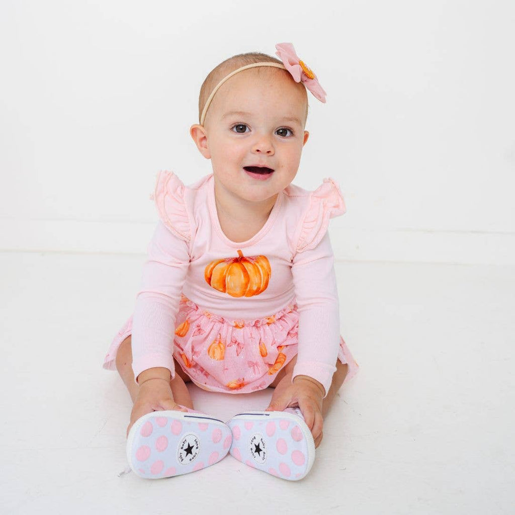 Pumpkin Tulle Bow Baby Headband