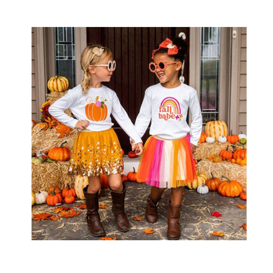 Pumpkin Tulle Bow Headband-HEADBANDS-Sweet Wink-Joannas Cuties