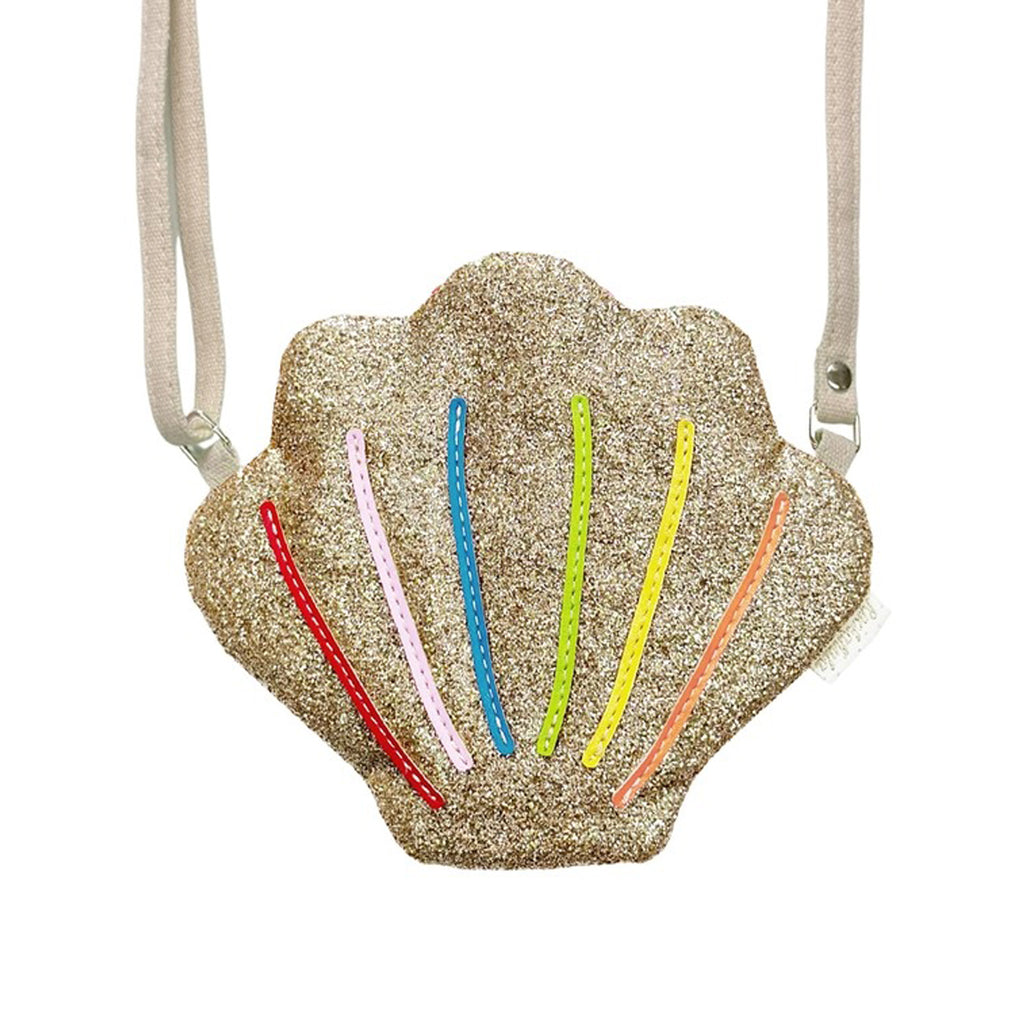Rainbow Shell Glitter Bag-BACKPACKS, PURSES & LUNCHBOXES-Rockahula Kids-Joannas Cuties