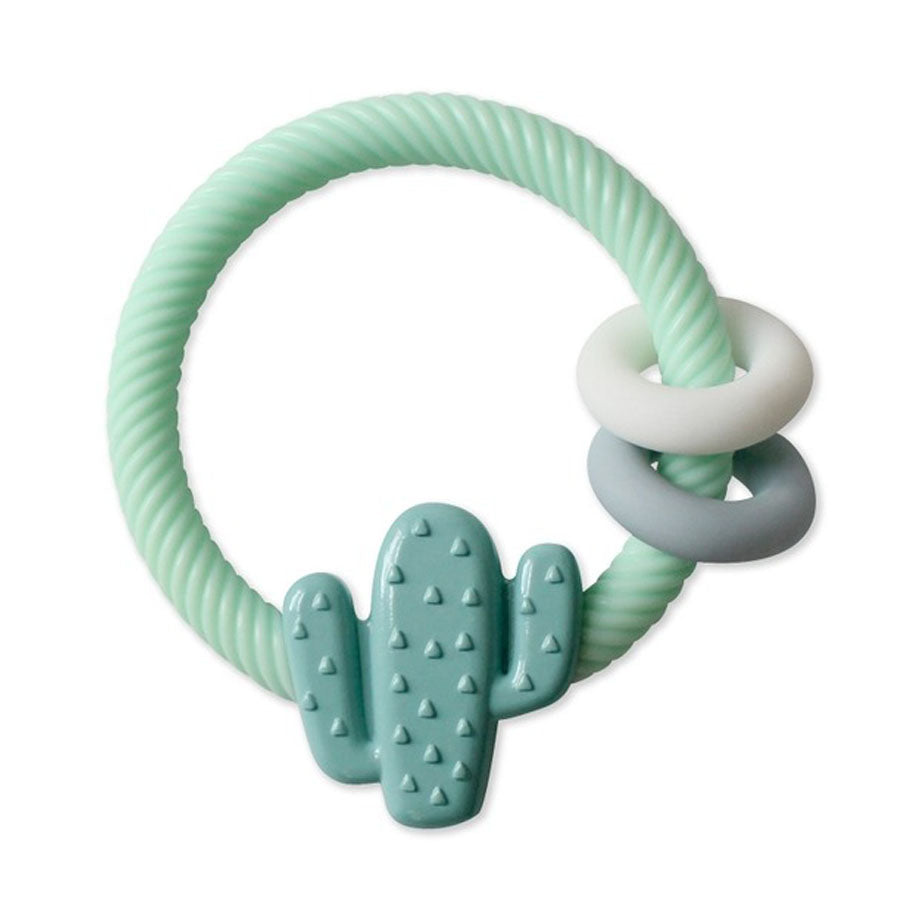 Ritzy Rattle™ Silicone Teether Rattle - Cactus-TEETHERS-Itzy Ritzy-Joannas Cuties