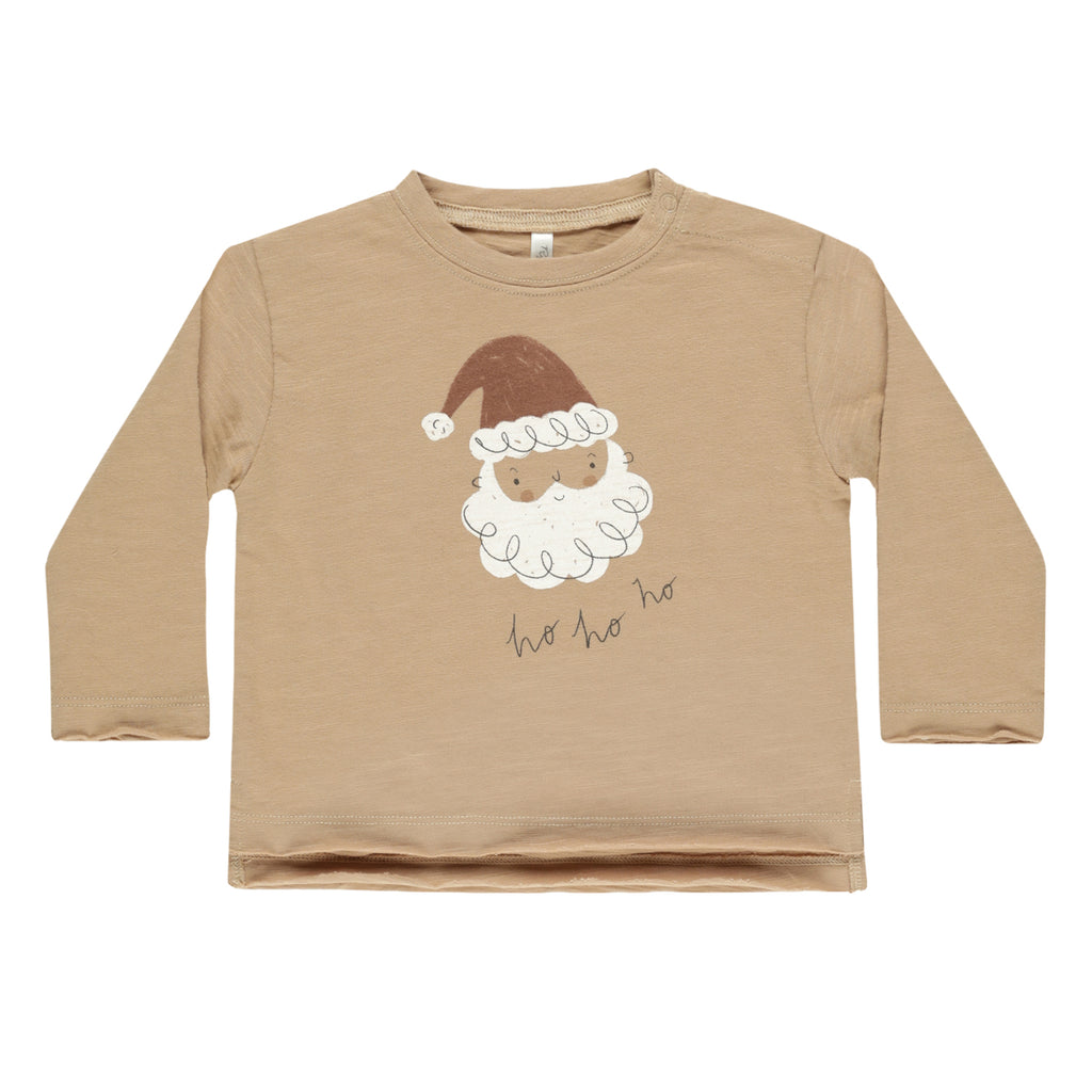 Raw Edge Long Sleeve Tee - Santa