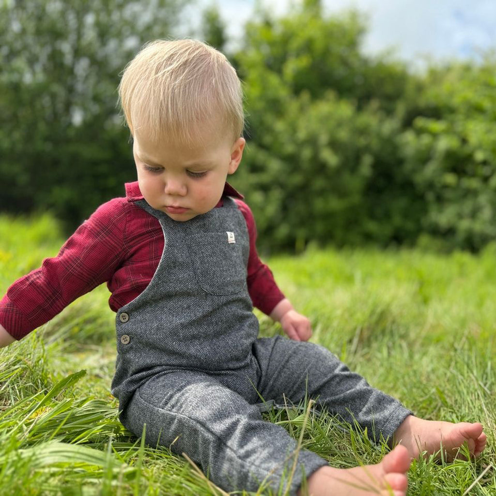 Red/Black Plaid Jasper Woven Onesie