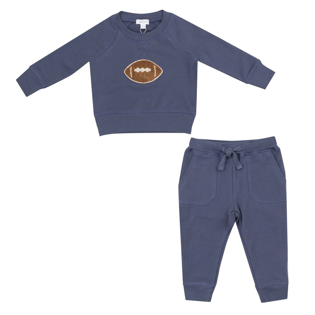 Raglan Sweatshirt & Jogger Set - Footballs French Terry