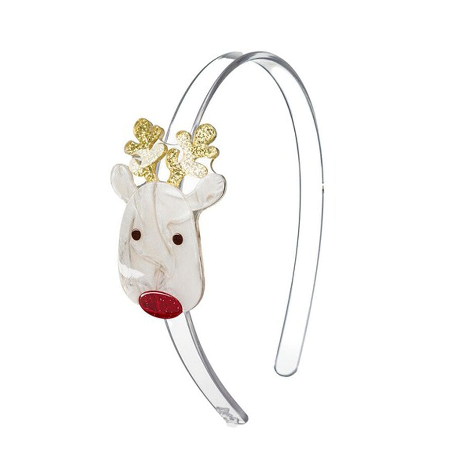Reindeer Pearlized Cream Headband-HEADBANDS-Lilies & Roses-Joannas Cuties
