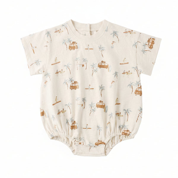 Relaxed Bubble Romper Surf Town
