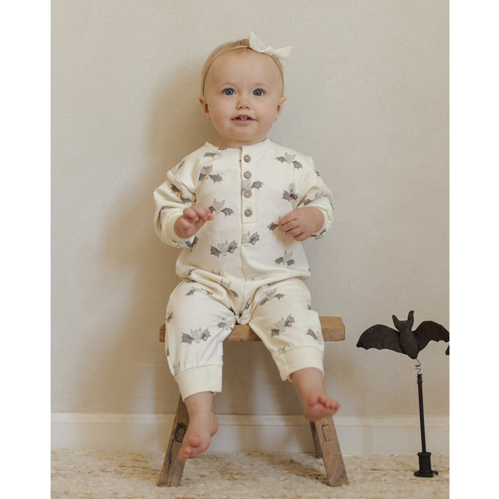 Relaxed Fleece Jumpsuit - Bats