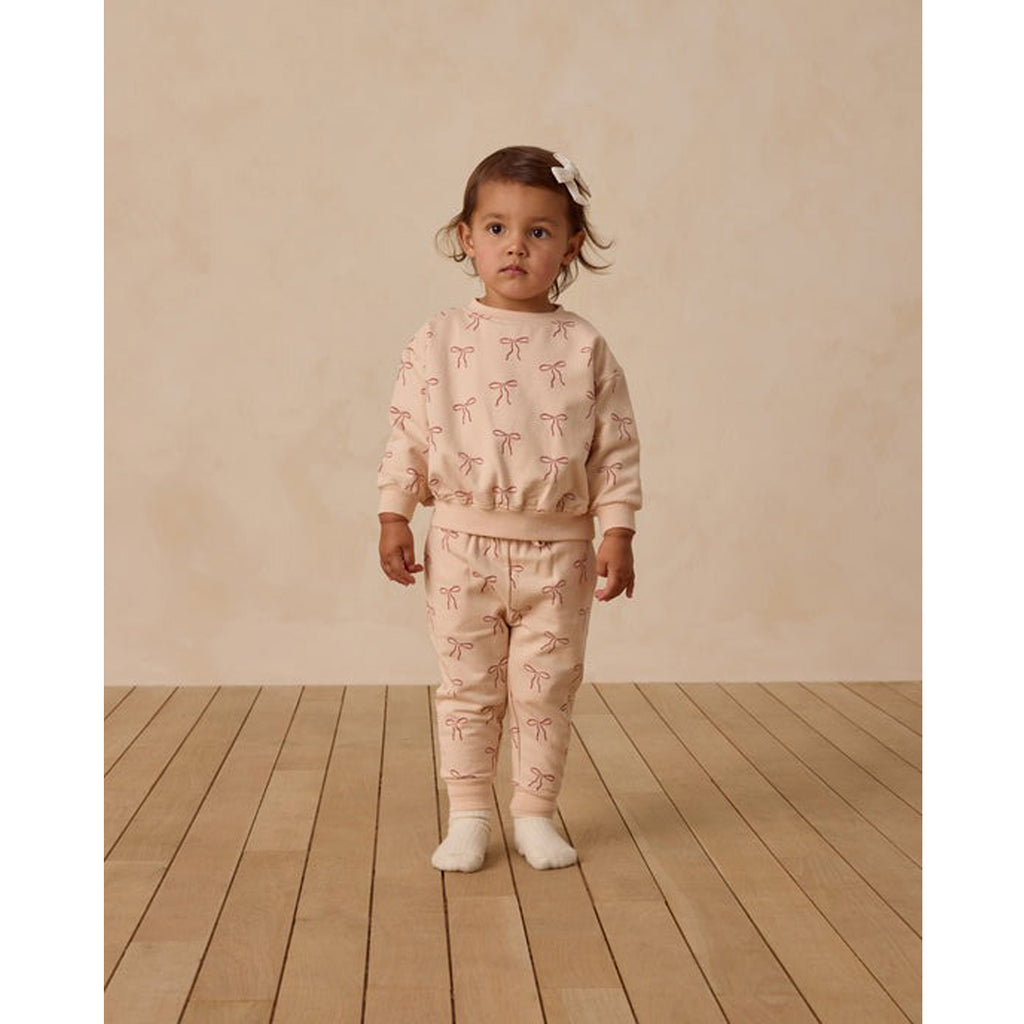 Relaxed Fleece Sweatpant - Red Bows