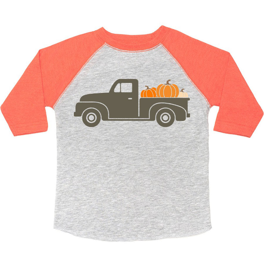 Retro Pumpkin Truck 3/4 Shirt-TOPS-Sweet Wink-Joannas Cuties