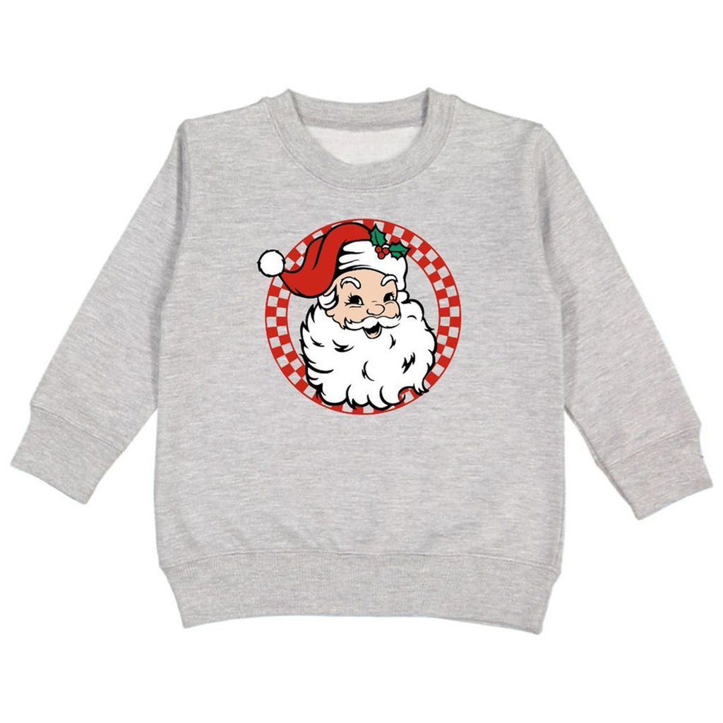 Retro Santa Christmas Sweatshirt - Kids Holiday Crewneck