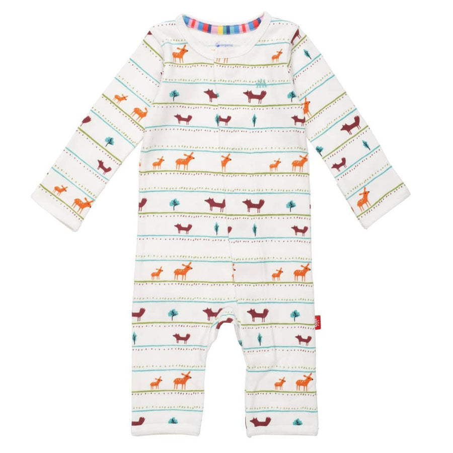 River Crossing Organic Cotton Magnetic Fuss Free Coverall-OVERALLS & ROMPERS-Magnetic Me-Joannas Cuties