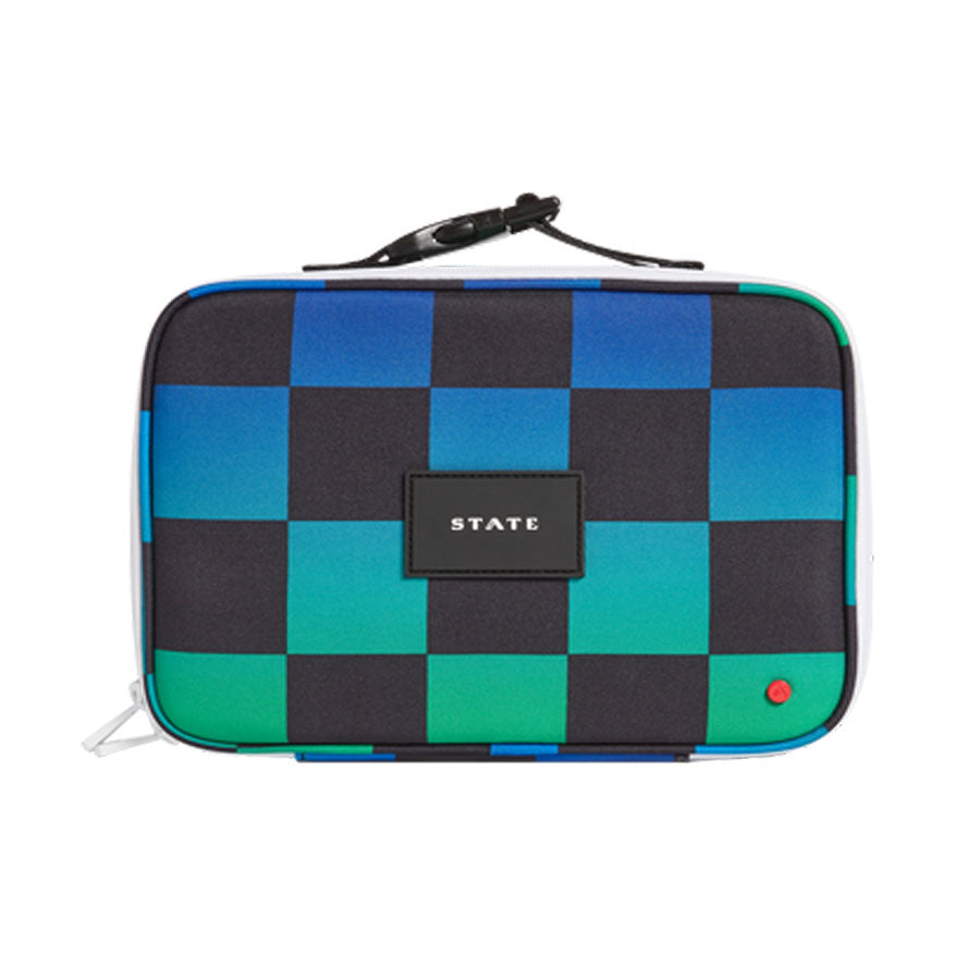 Rodgers Lunch Box - Blue Checkerboard-BACKPACKS, PURSES & LUNCHBOXES-State-Joannas Cuties