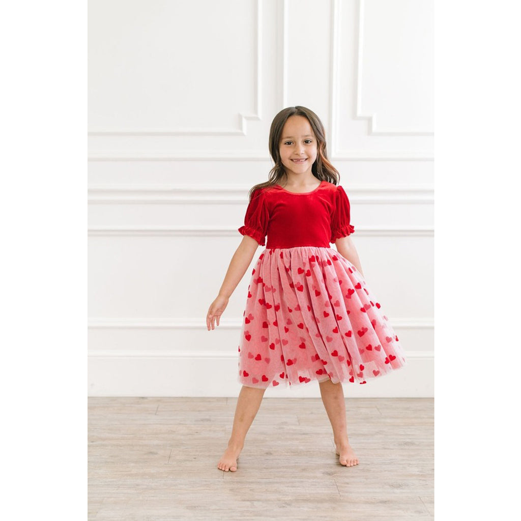Rose Dress in Valentine-DRESSES & SKIRTS-Ollie Jay-Joannas Cuties