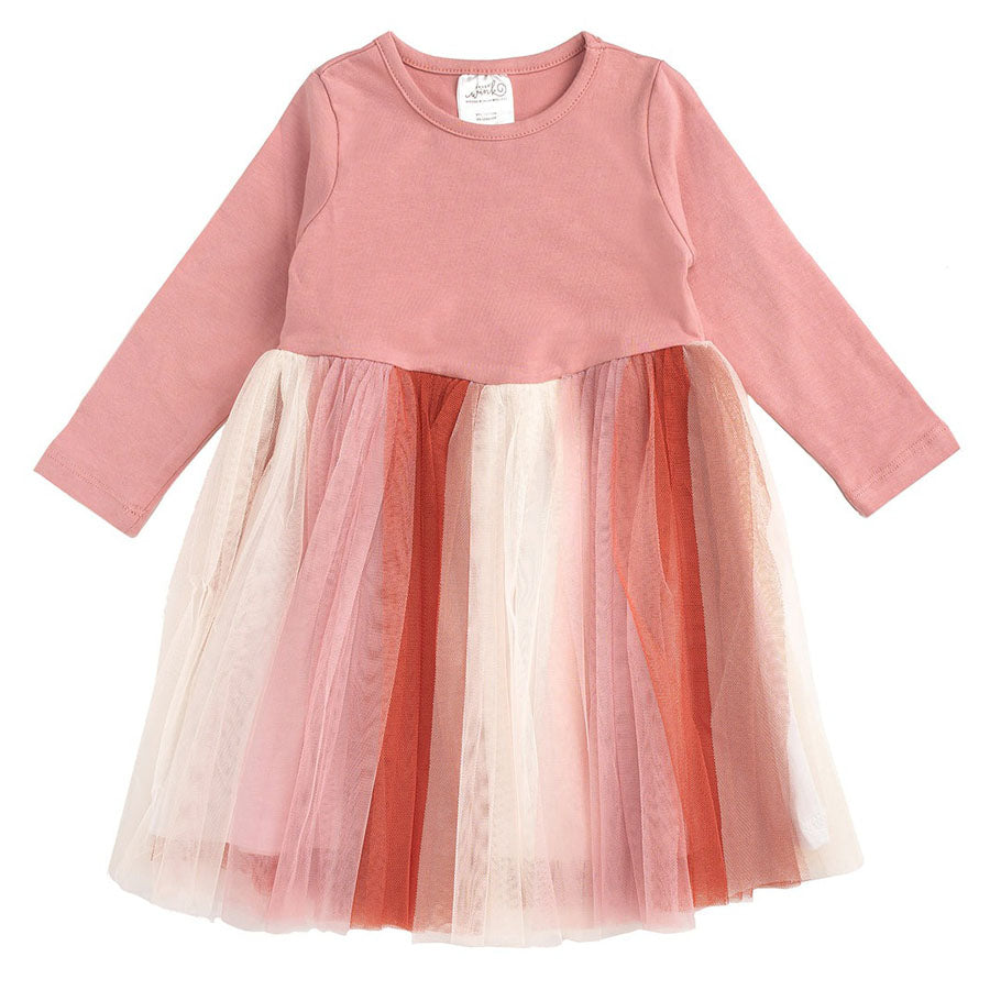 Rose Fairy Long Sleeve Tutu Dress-DRESSES & SKIRTS-Sweet Wink-Joannas Cuties