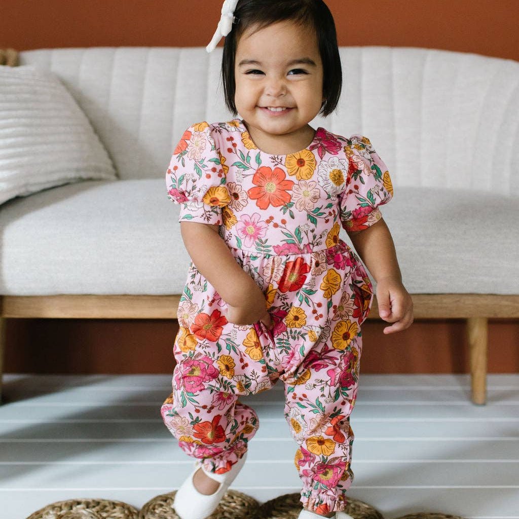 Rosie Romper in Autumn Garden