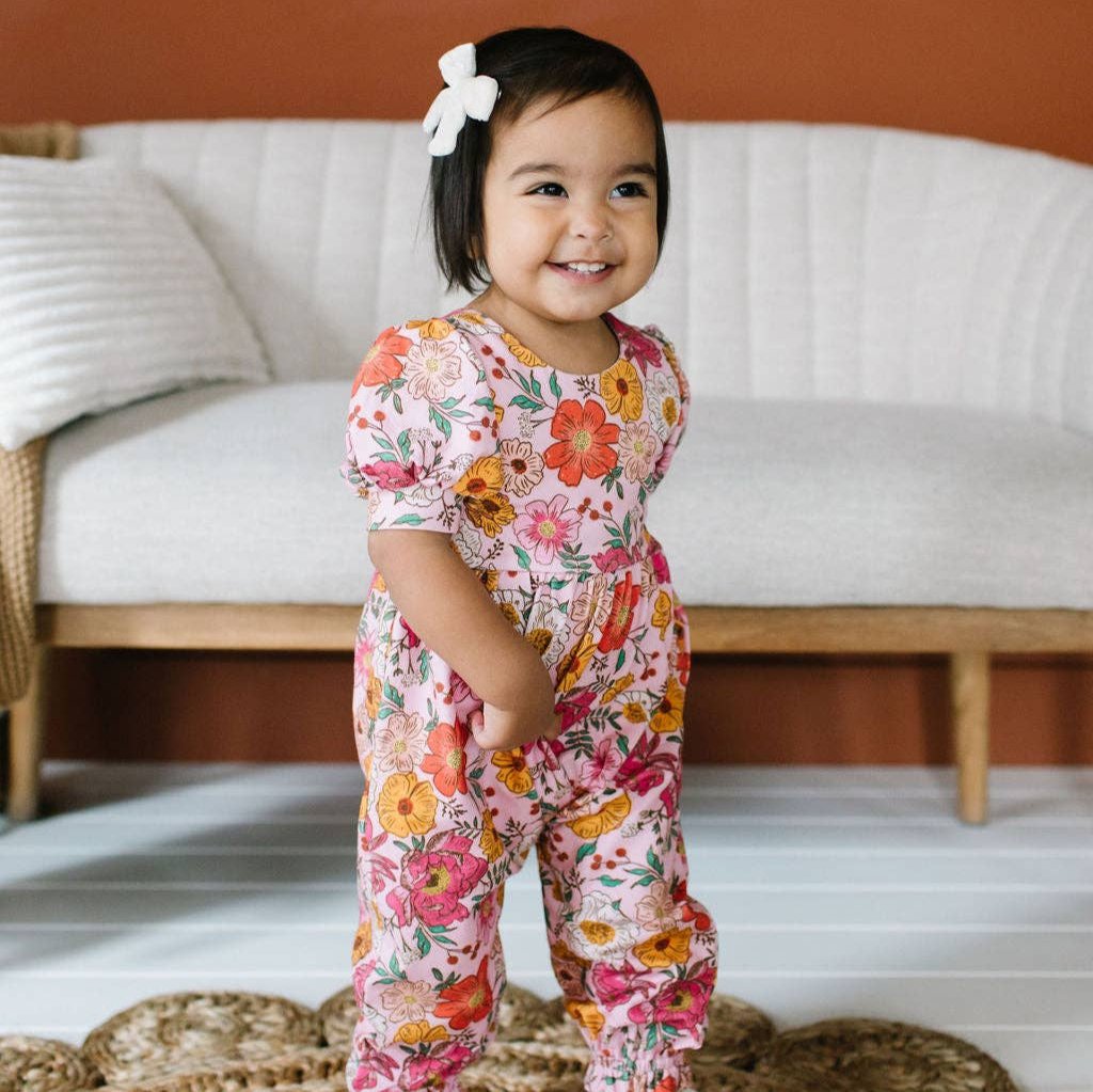 Rosie Romper in Autumn Garden