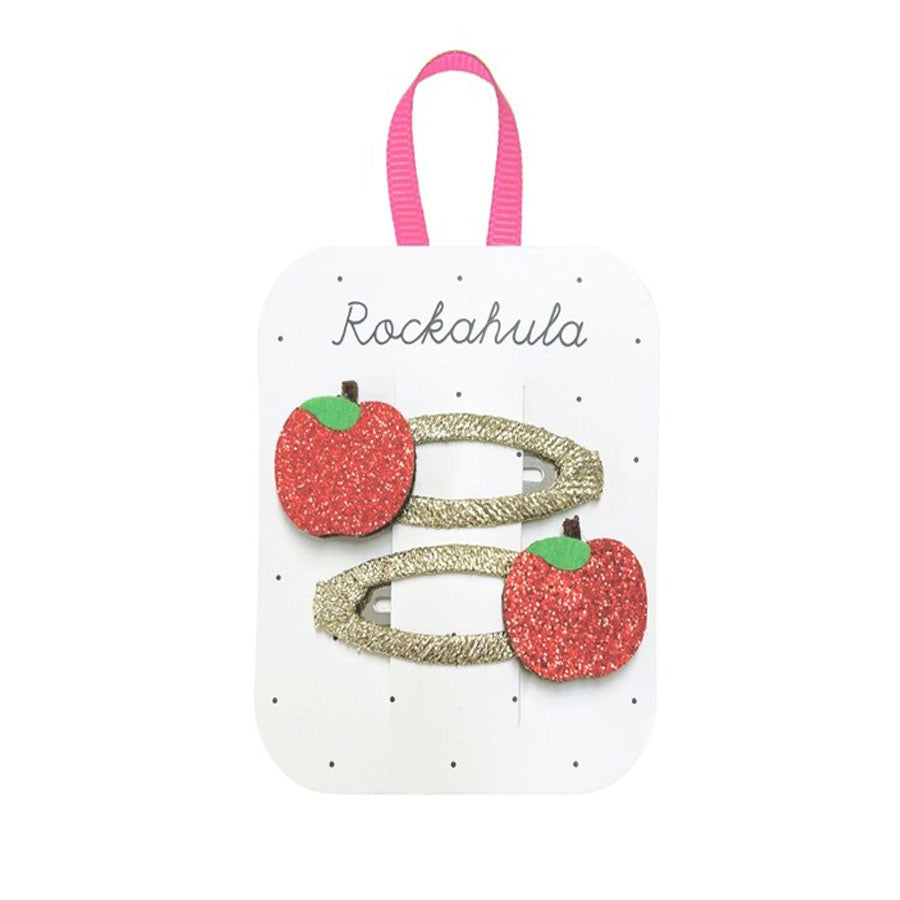 Rosy Red Apple Clips-HAIR CLIPS-Rockahula Kids-Joannas Cuties