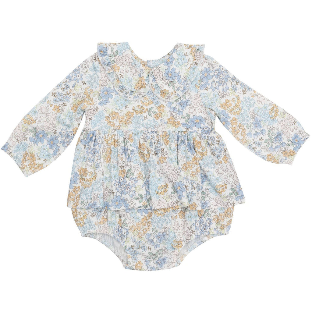 Ruffled Peter Pan Collar Bubble With Skirt - Edith's Floral