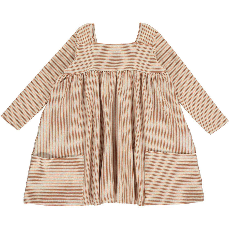 Rylie Dress In Rust Stripe-DRESSES & SKIRTS-Vignette-Joannas Cuties