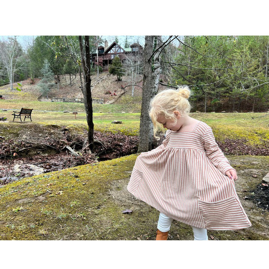 Rylie Dress In Rust Stripe-DRESSES & SKIRTS-Vignette-Joannas Cuties