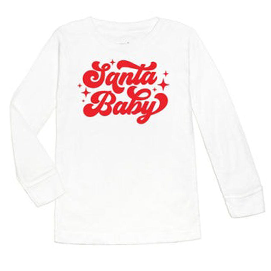 Santa Baby Christmas Long Sleeve Shirt-TOPS-Sweet Wink-Joannas Cuties