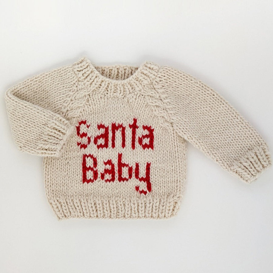Santa Baby Crew Neck Sweater-CARDIGANS & SWEATERS-Huggalugs-Joannas Cuties