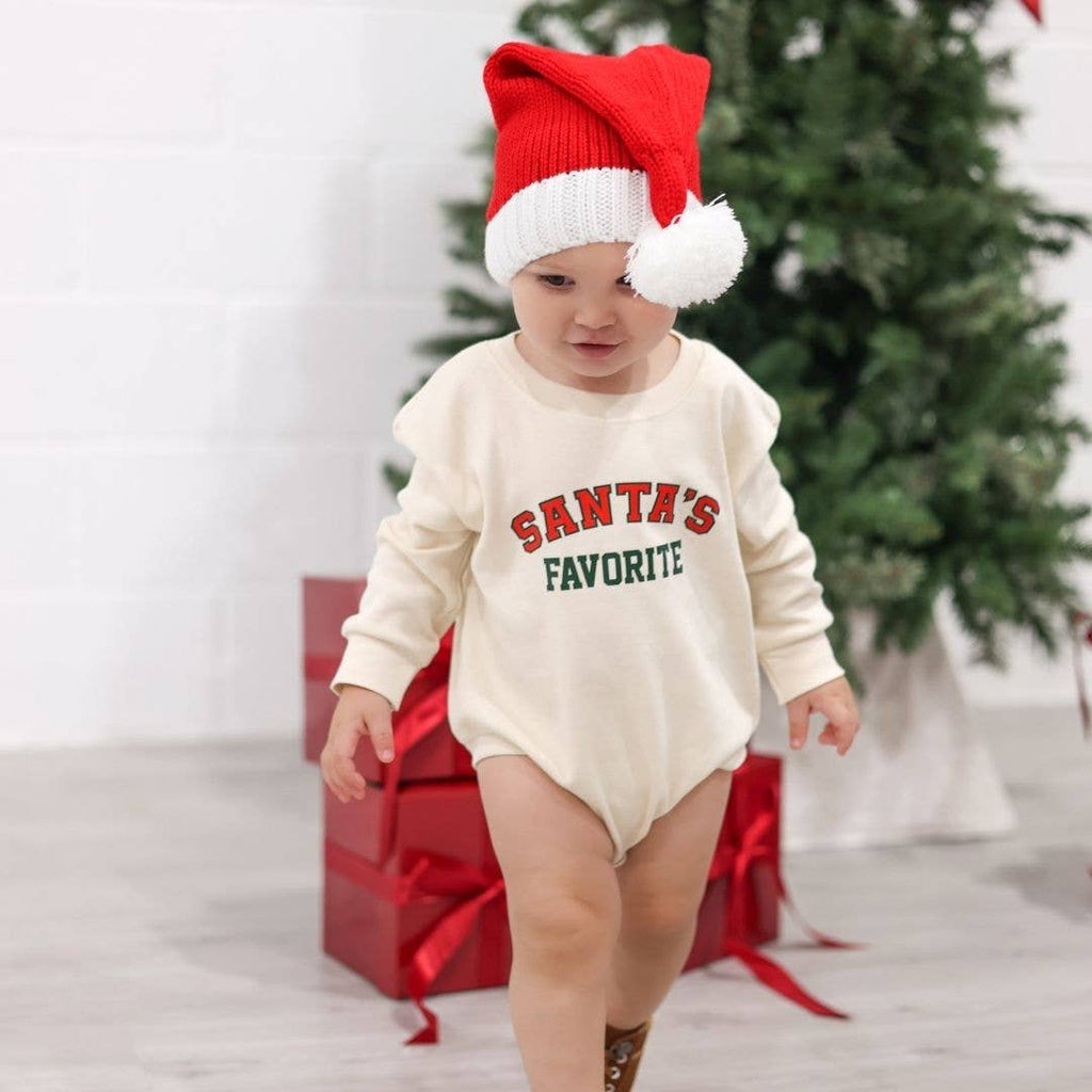 Santa's Favorite Christmas Long Sleeve Romper
